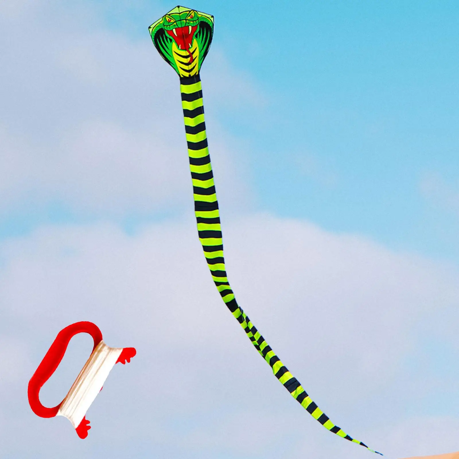 Snake Kite Single Line Easy to Fly Huge Kite for Farm Holiday Family Parties