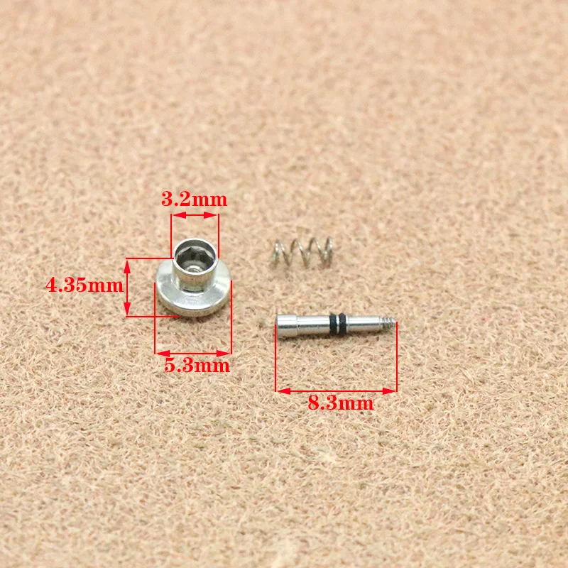 Watch head accessories for IW3910 International PertoFino Adjusting time button crown spring screws