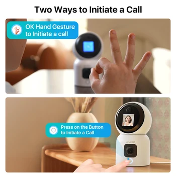 ZOSI 360° Smart Home Security Camera PTZ Auto Tracking Baby Monitor AI Panoramic HD Night Vision Indoor WiFi Surveillance Camera 3