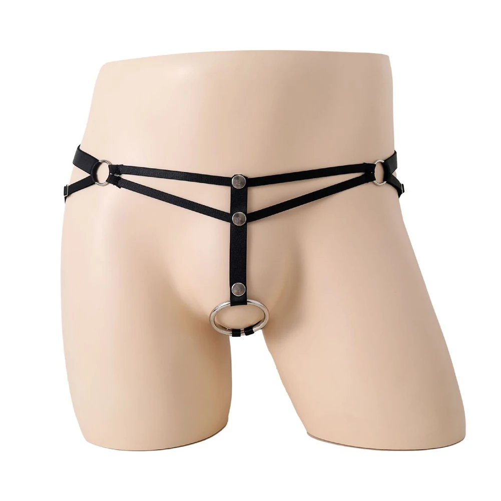 

Mens Sexy G-String Backless O-Ring Hole Lingerie Crotchless Jockstrap Men Panties Hollow Underwear Solid Thongs Erotic Panties