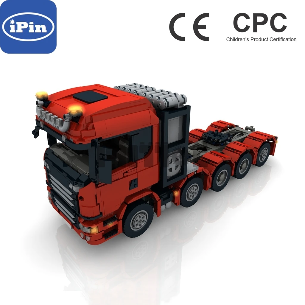 

Moc-37157 Scania 10x4, инженерный грузовик, 3958 шт., электронное описание, Сращивание, технология сборки строительных блоков