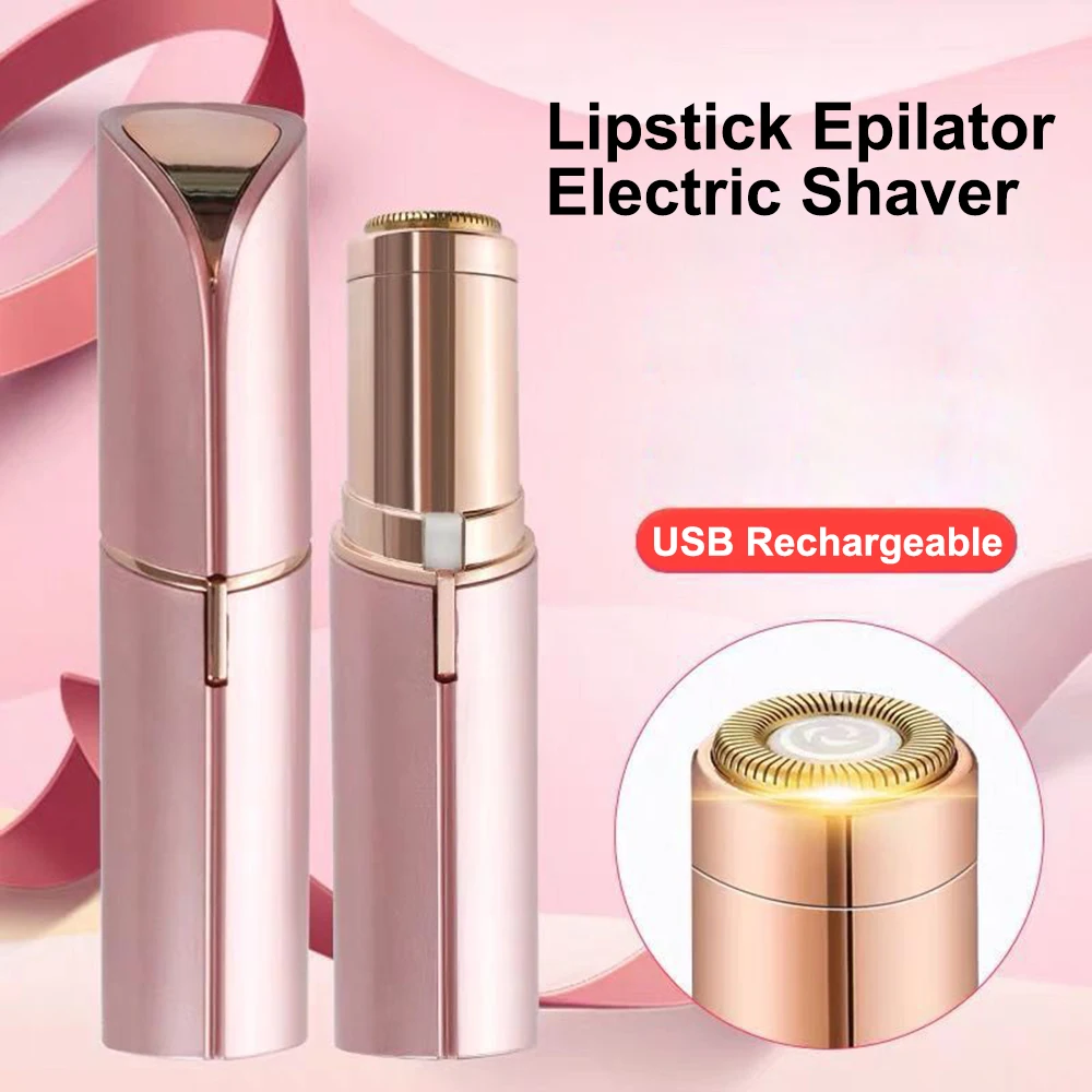 Lipstick-Shaver-Female-Facial-Beard-Painless-Electric-Shaver-Bikini-Leg ...