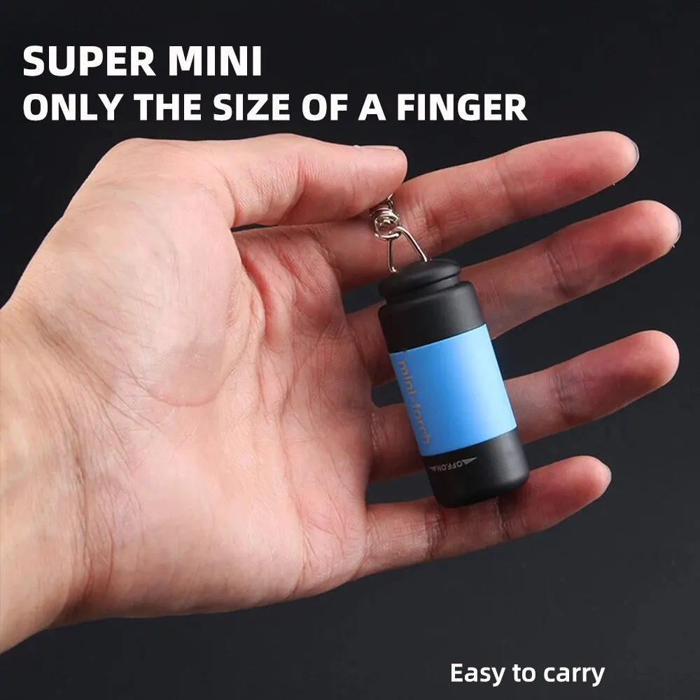 Compact USB Rechargeable Keychain Torch Light for Outdoor and Reading Activities