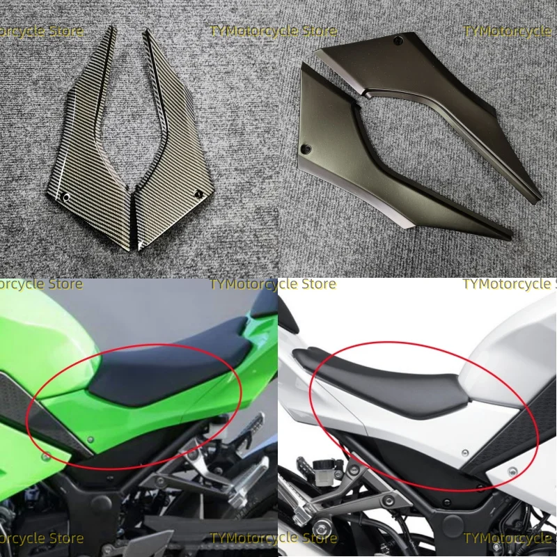 Fuel Tank Side Cover Plate Fairing Under Seat Cushion Fit For Kawasaki Z250 Z300 NINJA250 NINJA300 2013 2014 2015