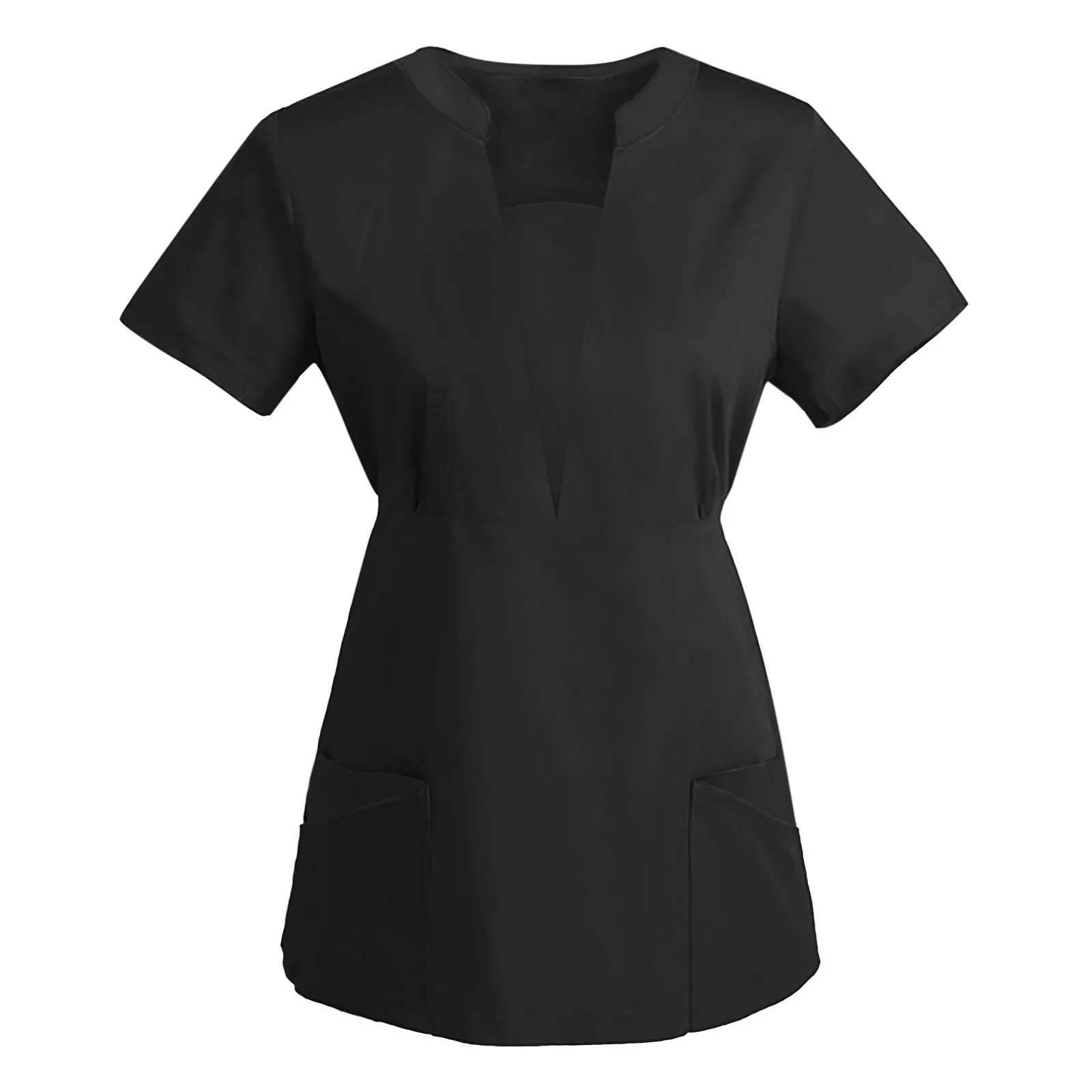 Korean Version SPA Uniforms Women Beauty Salon Scrubs Tops Slim Fit Healthcare Tunic Short Sleeve Patchwork Blouses nurse scrubs top nurse uniform dress nurse uniform suits