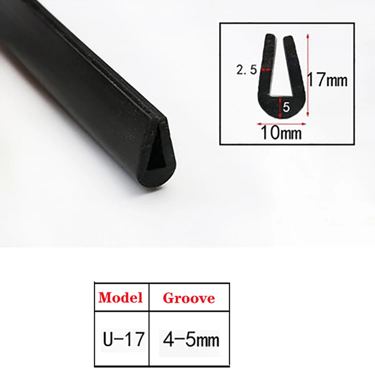 Guarnizione A U Sigillata Per Bordi - 3,28 Piedi, Flessibile | Per Porte, Vetro, Acciaio | Anticollisione - Foto 4