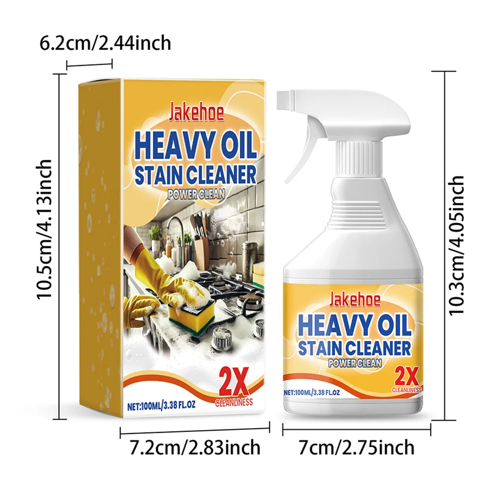 100ml Heavy Oil Cleaner Kitchen Oil Stain Powerful Degreaser Oil Stains Remover Cleaning Grills Oven Home Cooktop Cleaning Spray 2