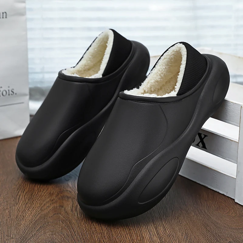 Unisex Cozy Winter Slippers Size 46 Non Slip Indoor House Shoes Soft Warm Waterproof Extra Large