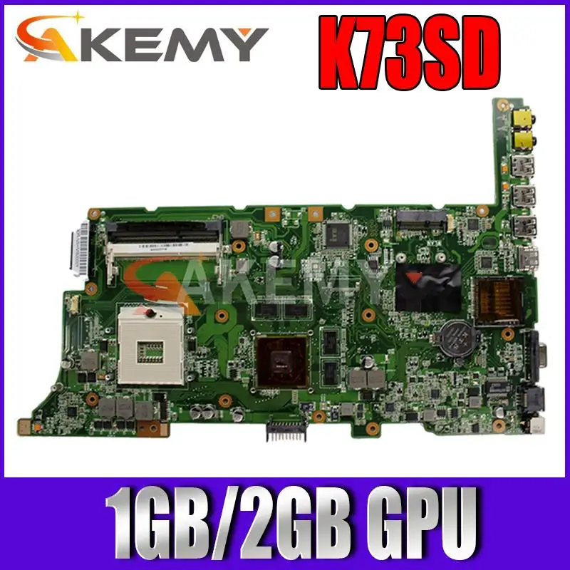 

K73SD K73E Laptop Motherboard UMA or 1GB/2GB GPU for ASUS K73SD K73S K73E X73E K73SJ K73SV K73SM original Mainboard