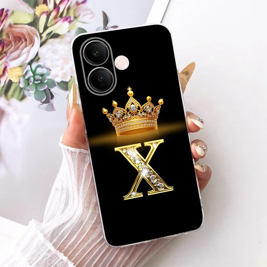 Cute Letters Crown Soft Slim Silicone Back Cover Case - Enhanced Protection with Stylish Design