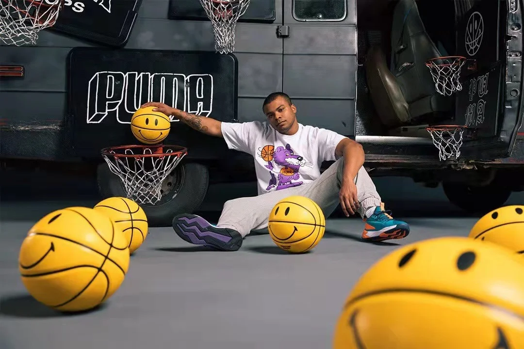 New York Chinatown Smile Basketball Limit 7 Laughing Face Yellow Basketball