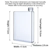 500ml Outdoor Square Water Bottle High Temperature Resistant Flat Water Cup Transparent Portable 6