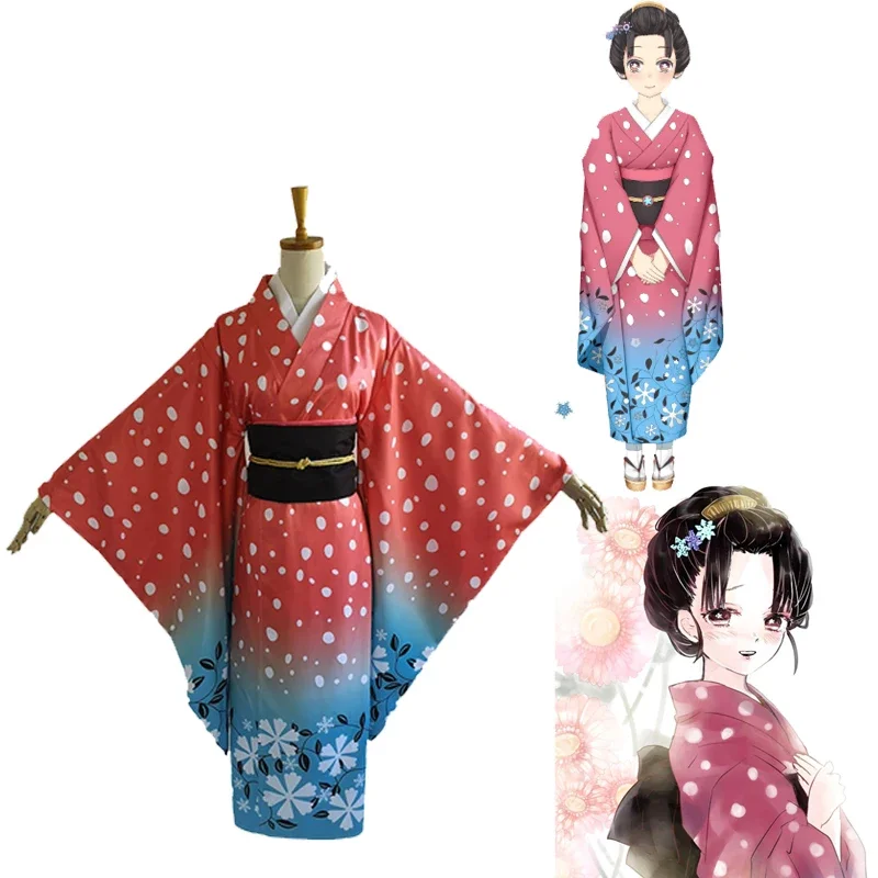 

Anime Rcosplay Costume Akaza Wife Cosplay Costumes Japanese Kimono Women's Kimetsu No Yaiba Uniform