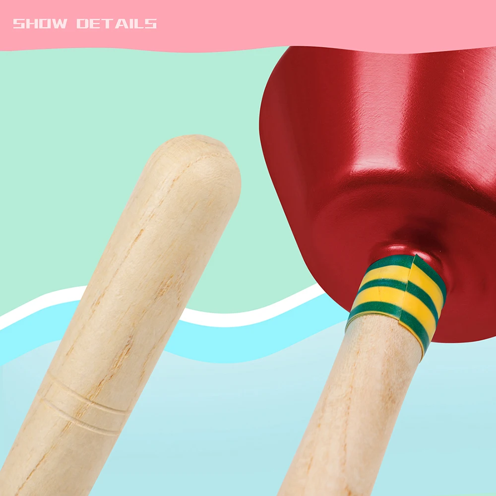 M MBAT Sand Hammer 2pcs Orff Sand Hammer with Wooden Handle Children's Musical Toys Puzzle Early Learning Toys Children's Gifts