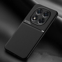 PU Leather Magnetic Car Holder Soft Matte Protective Case with Full Camera Coverage and Bumper Protection for POCO X8 Pro Max (Black)
