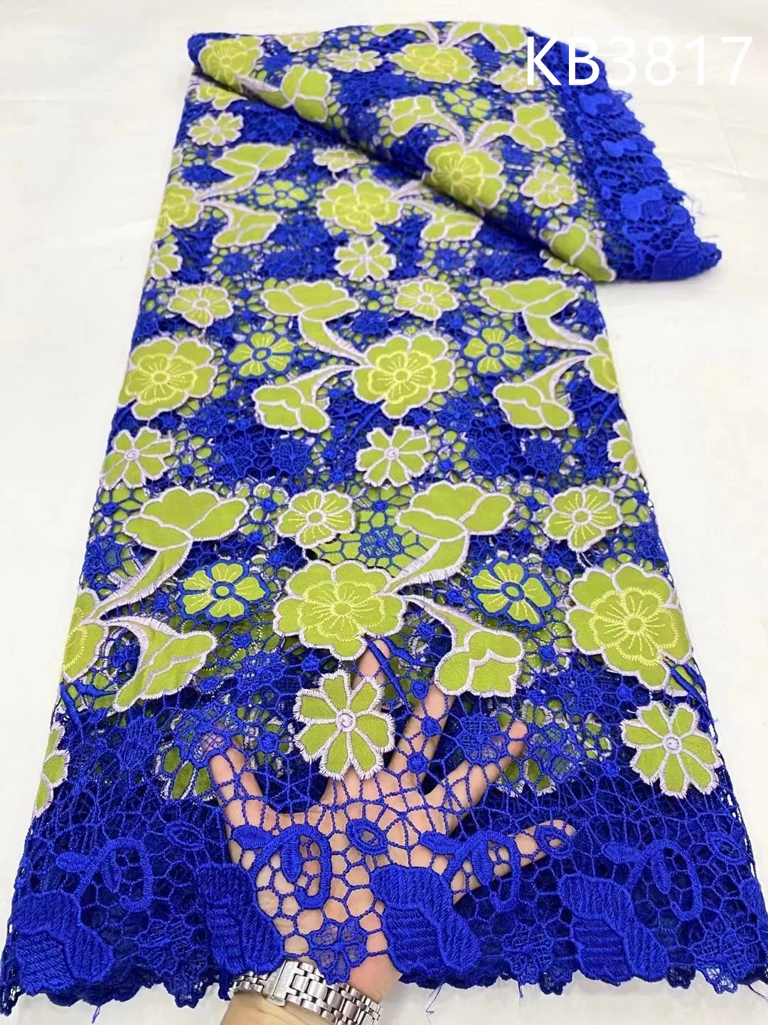 

Гипюровая кружевная ткань, новейшая кружевная ткань, высокое качество 2023, африканские ткани, кружевная ткань для свадебного шитья KB3817