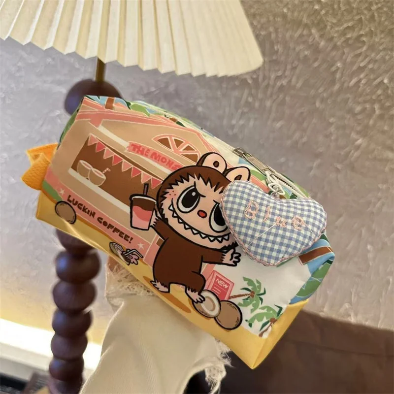 Labubu Cartoon Wallet & Storage Bag – Cute Waterproof Makeup & Toiletries Organizer for Students & Girls 2