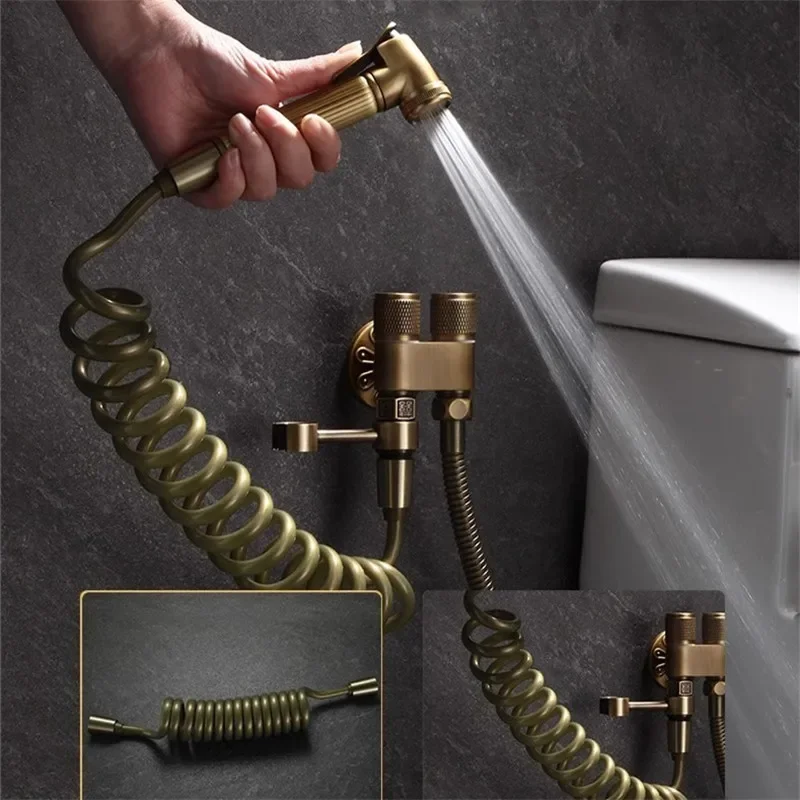 Description Picture 2 of itemAntique Bronze Toilet bidet sprayer set Brass Double Use Bidets faucet Bathroom sprayer shower bidet High Pressure gun