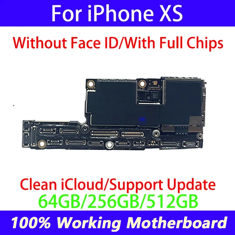 Iphone Motherboard For iphone xs motherboard with/NO Face ID Free ICloud 64G 256G Unlocked Main Logic Board