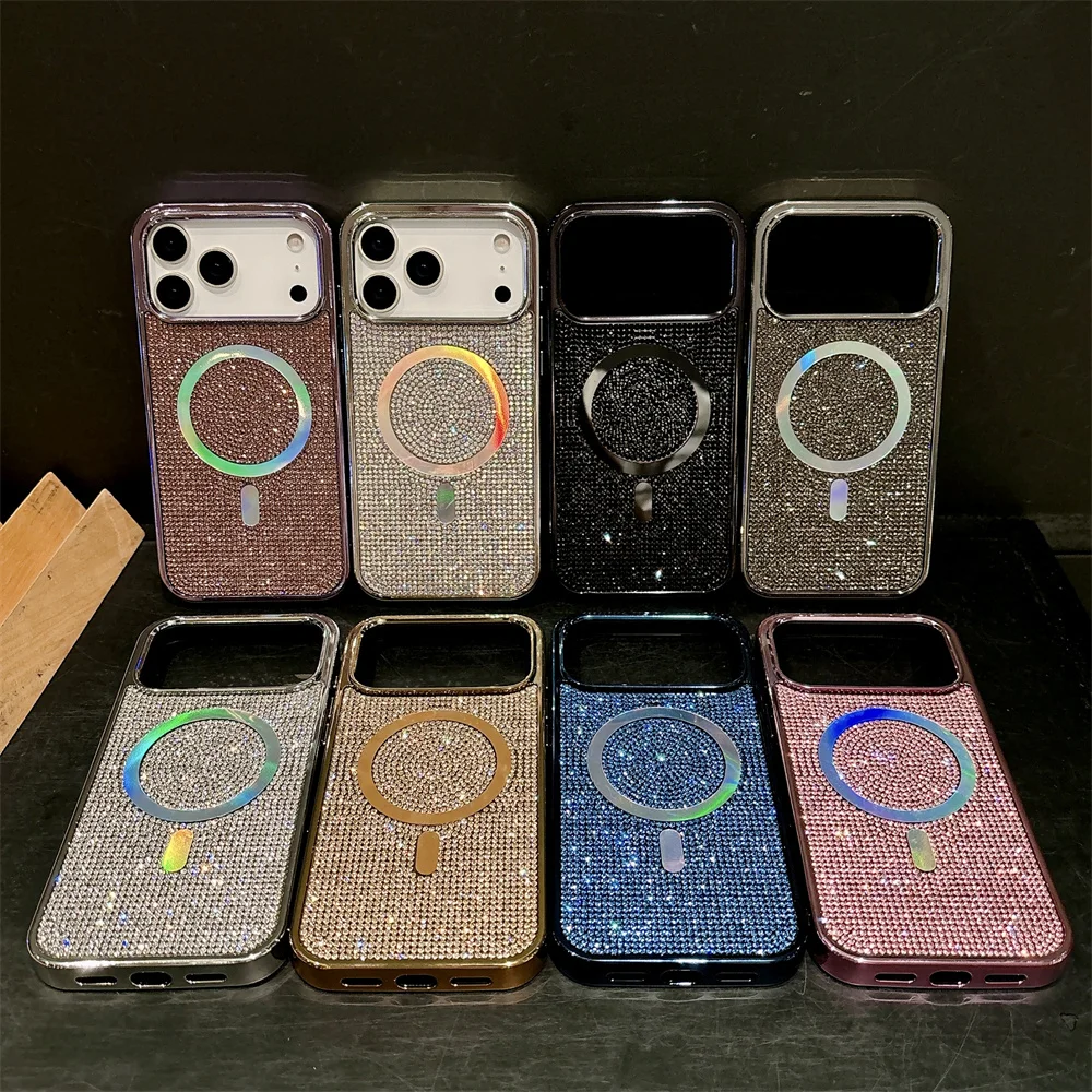 Diamond Bling Glitter Magnetic Wireless Charging Phone Case
