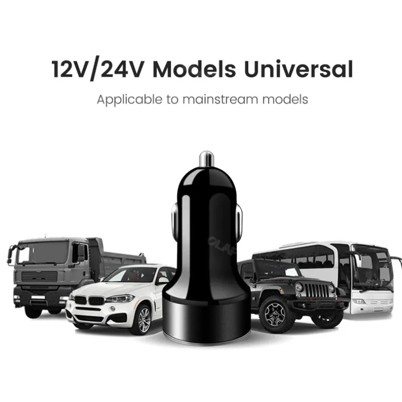 Elough 66W Car Charger USB Type C Fast Charging PD Car Charger Adapter For 14 Pro Max Xiaomi Samsung QC3.0 Phone Charger USB C