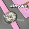 MINISO Disney Hello Kitty Children Watch Sanrio Anime Cartoon Faux Casual Quartz Ladies WristWatch Girls Children Birthday Gift 3