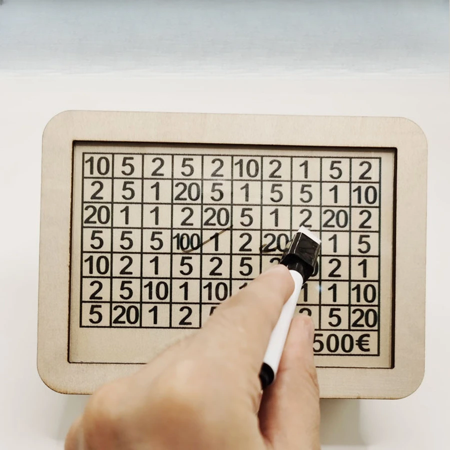 Money Box Piggy Bank Wood Money Bank Reusable Money Box with Saving Goal and Numbers To Check for Helps The Habit of Saving