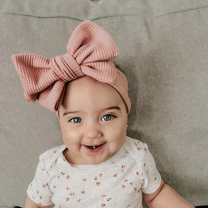 Newborn Baby Knit Bow Headband 2
