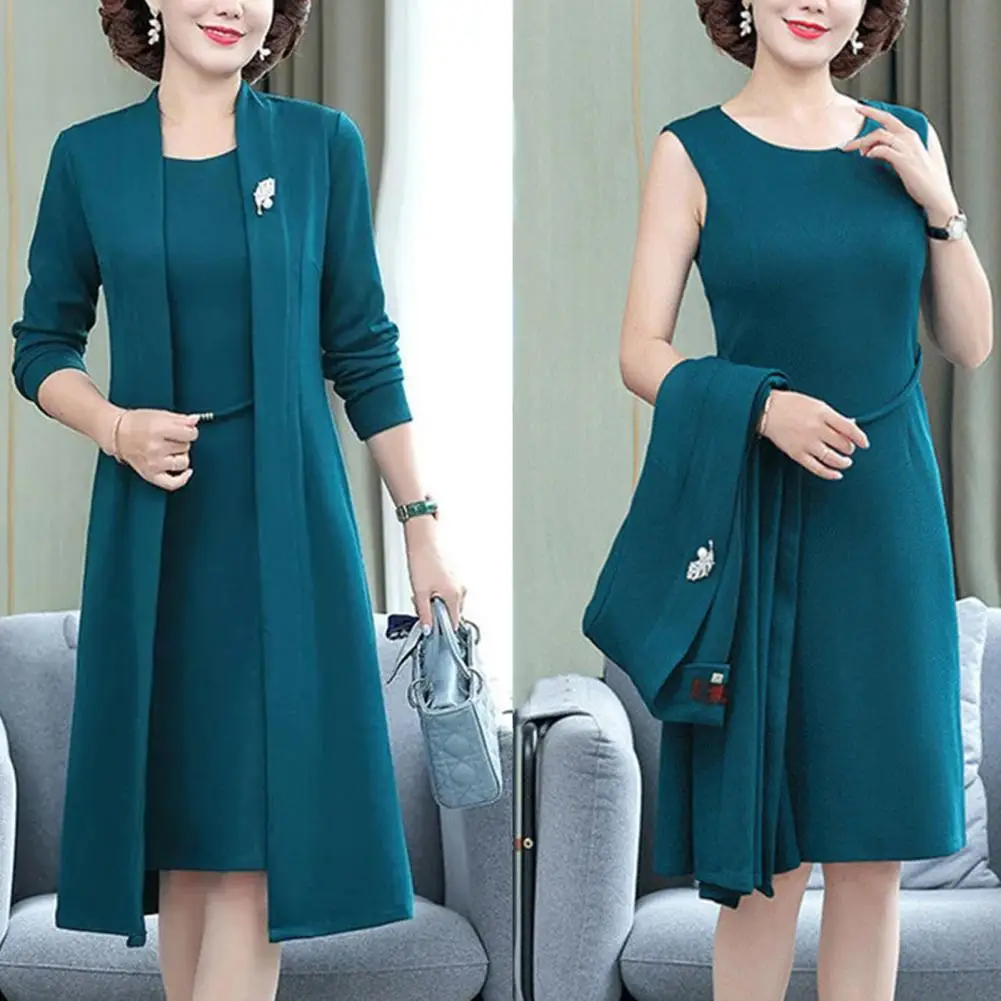 

Ladies Dress Coat Suit Women Dress Coat Suit Elegant Middle-age Women's Dress Coat Suit Set with Open Front Long for Spring