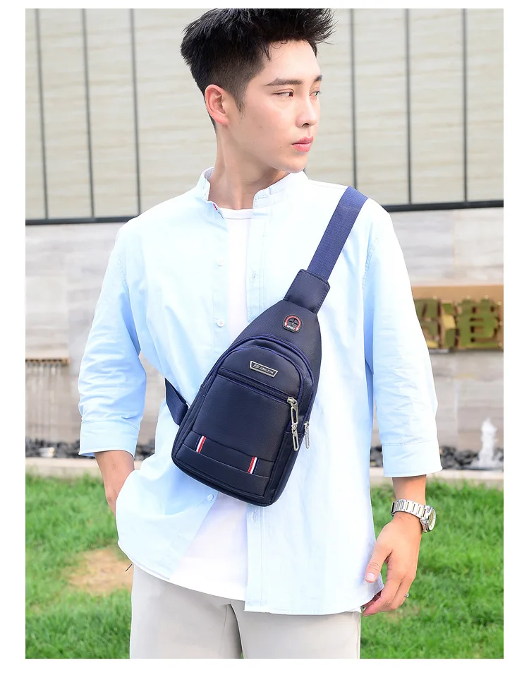 Chest Bag Fashion New Solid Color Men Chest Bag Outdoor Casual Fashion One  Shoulder Crossbody Bag - AliExpress
