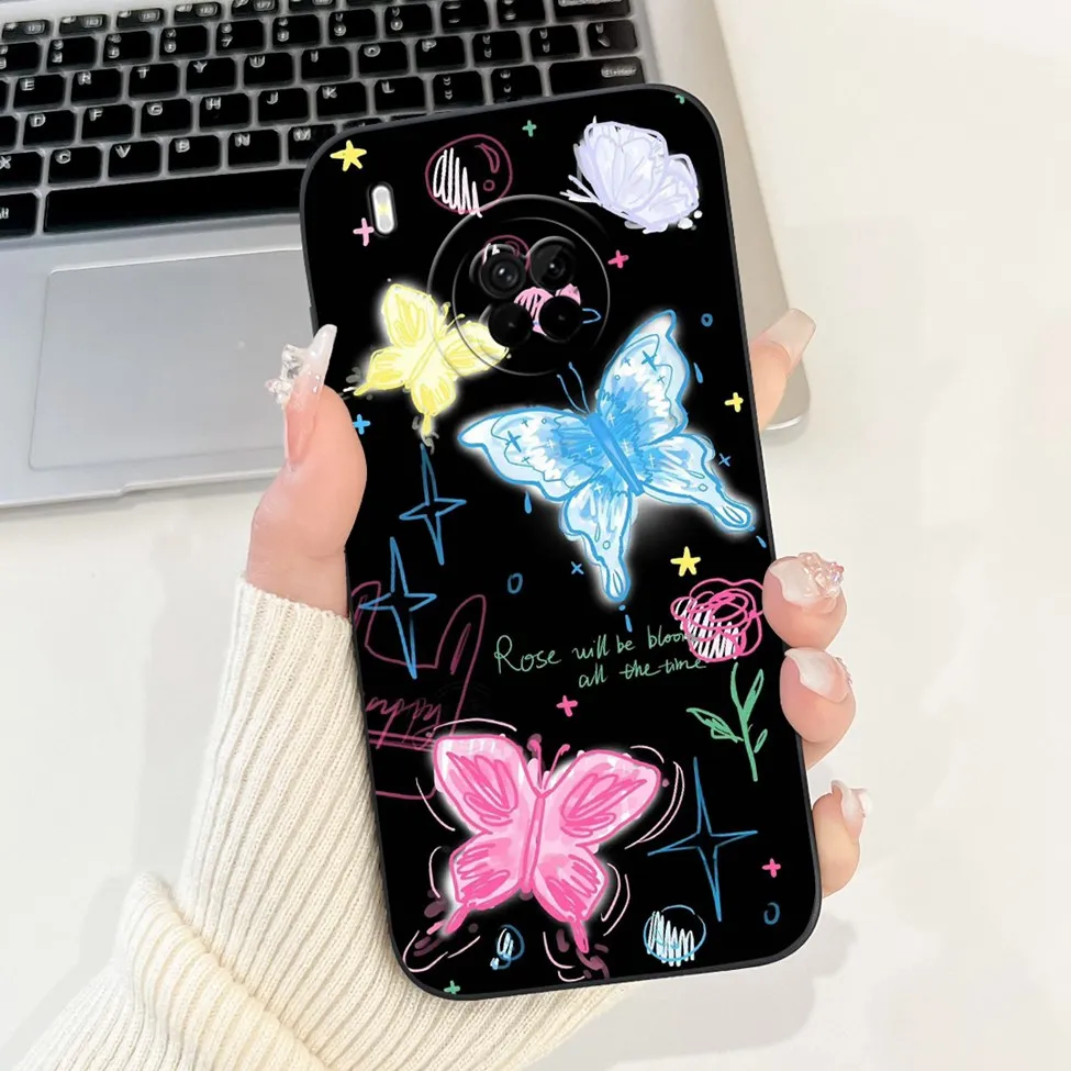 Fashion Cute Cartoon Luxury Flower Silicone Shockproof Bumper Back Cover