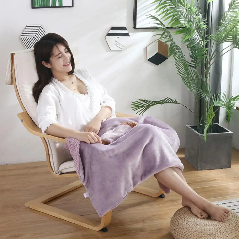 USB Electric Blanket Body Warming Heating Blanket Pocket Knee Heated Blanket  Buckle Double Layer Rapid Thermal Heating Shawl - AliExpress