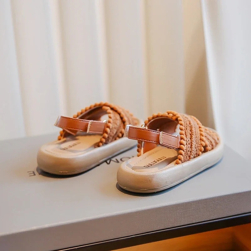 Girls Soft Ethnic Sandals Kids Platform Shoes