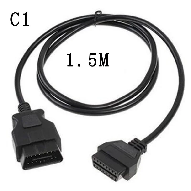 

1.5m Obd 16pin Male To Dual Female OBDII OBD 16 Pin for ELM327 Extension Connector Cable OBD Cable OBD2 16 Pin OBD 2 Adaptor