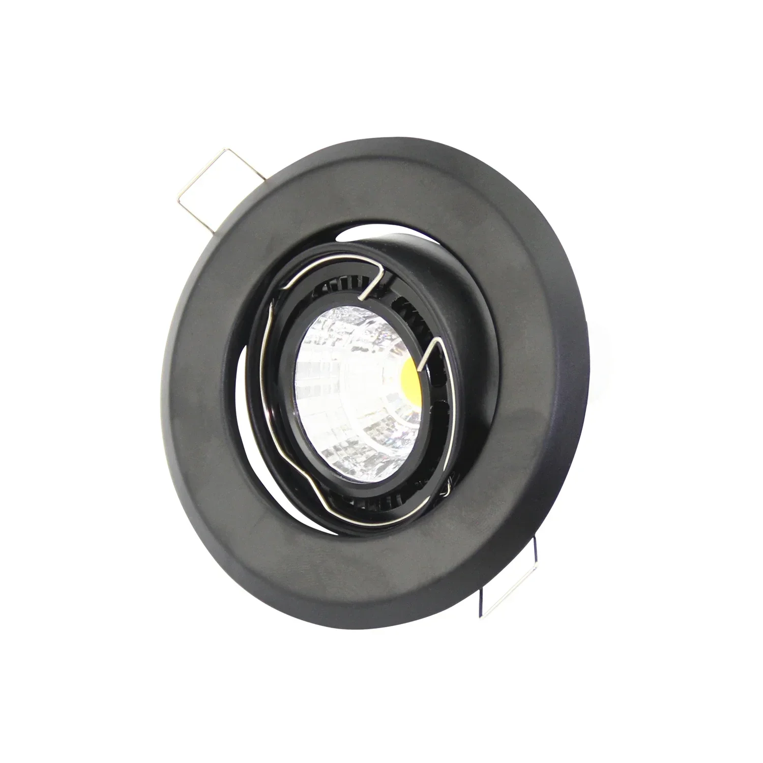 10pcs Simple Design Iron Metal Black Round LED Downlight GU10 MR16 Adjustable Spotlight Downlight Fixture for Home Hotel Decor