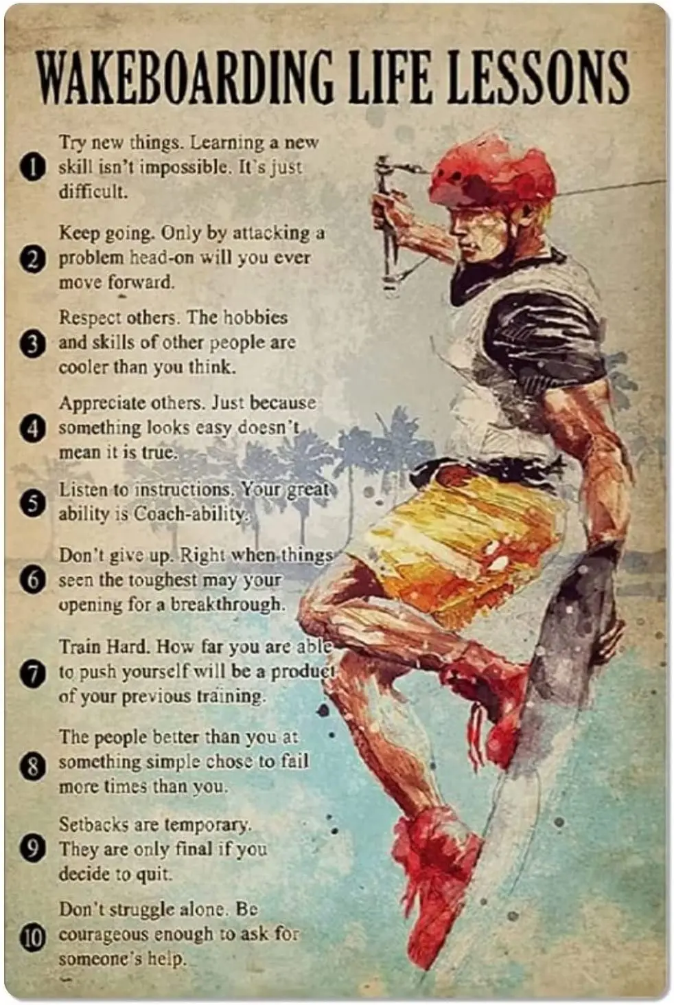 

Металлические знаки для украшения помещений, плакаты для занятий водным спортом, фотоальбом для водного спорта, Декор для дома