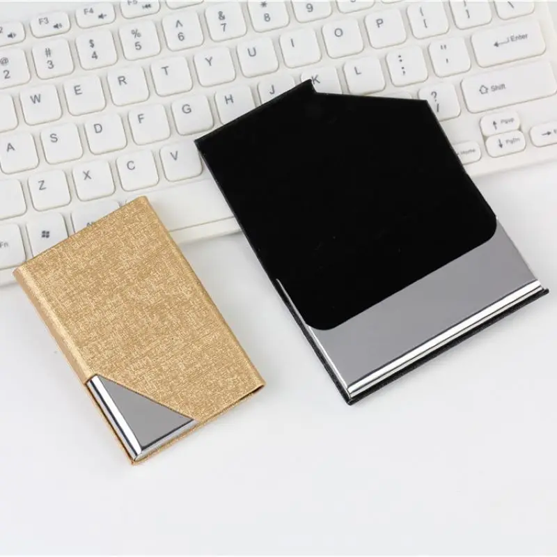 

Business Card Holder Aluminum ID Case Business Credit Card Holde Metal Stainless Steel Box Men Pocket Buckle Name Card Holder