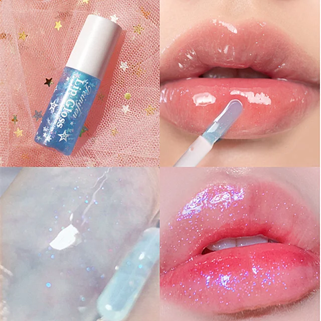 NEW Lip Balm Color Changing Moisturizing Gold Foil Lip Gloss Natural