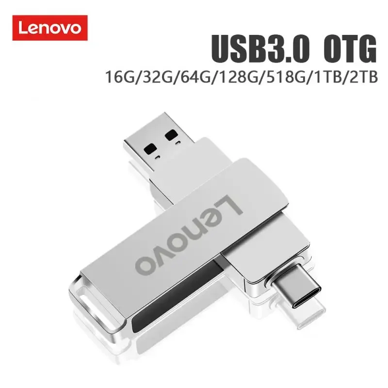 Lenovo Type C Usb Flash Drive Otg 2 In 1 Usb Stick 3.0 Pen Drive 1Tb Portable Storage Pendrive 2 Tb Usb Memory Disk Per Ps5 Ps4