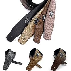 2021 NEW P&P Leather Genuine Guitar Strap 2.5 Inch Adjustable Soft Belt For Classical Bass Music Hobby Guitar Accessories
