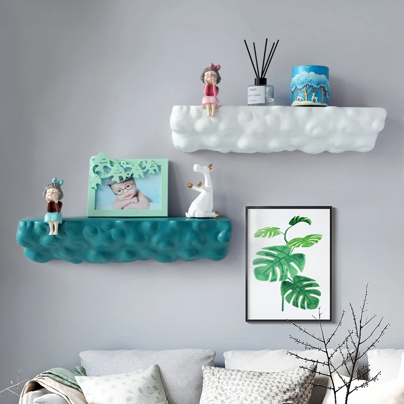 

Modern Wall Mounted Storage Rack Decoration For Living Room Display Bedroom Resin Storage Holder Wall Shelf Organizer home decor