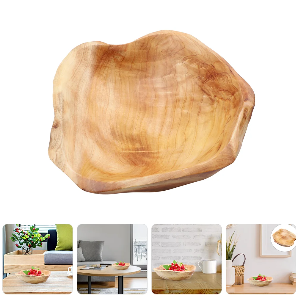 

Wavy Live Edge Wooden Bowls Wood Salad Bowl Fruit Bowls Rustic Serving Dish Handmade Key Bowl Wood Dough Bowl Cereal