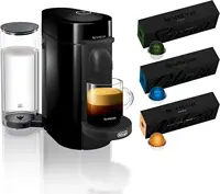 Nespresso VertuoPlus Coffee and Espresso Machine Bundle by  with Vertuoline Variety Pack Coffees included 1