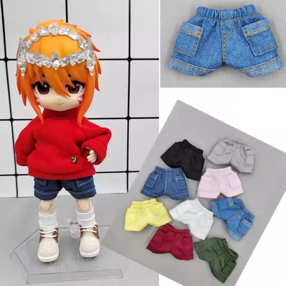 

Fashion Doll Clothes 10 Colors Cute Denim Trousers Mini JeansShort for 1/11 OB11/Obitsu11Dolls/1/12Bjd Doll