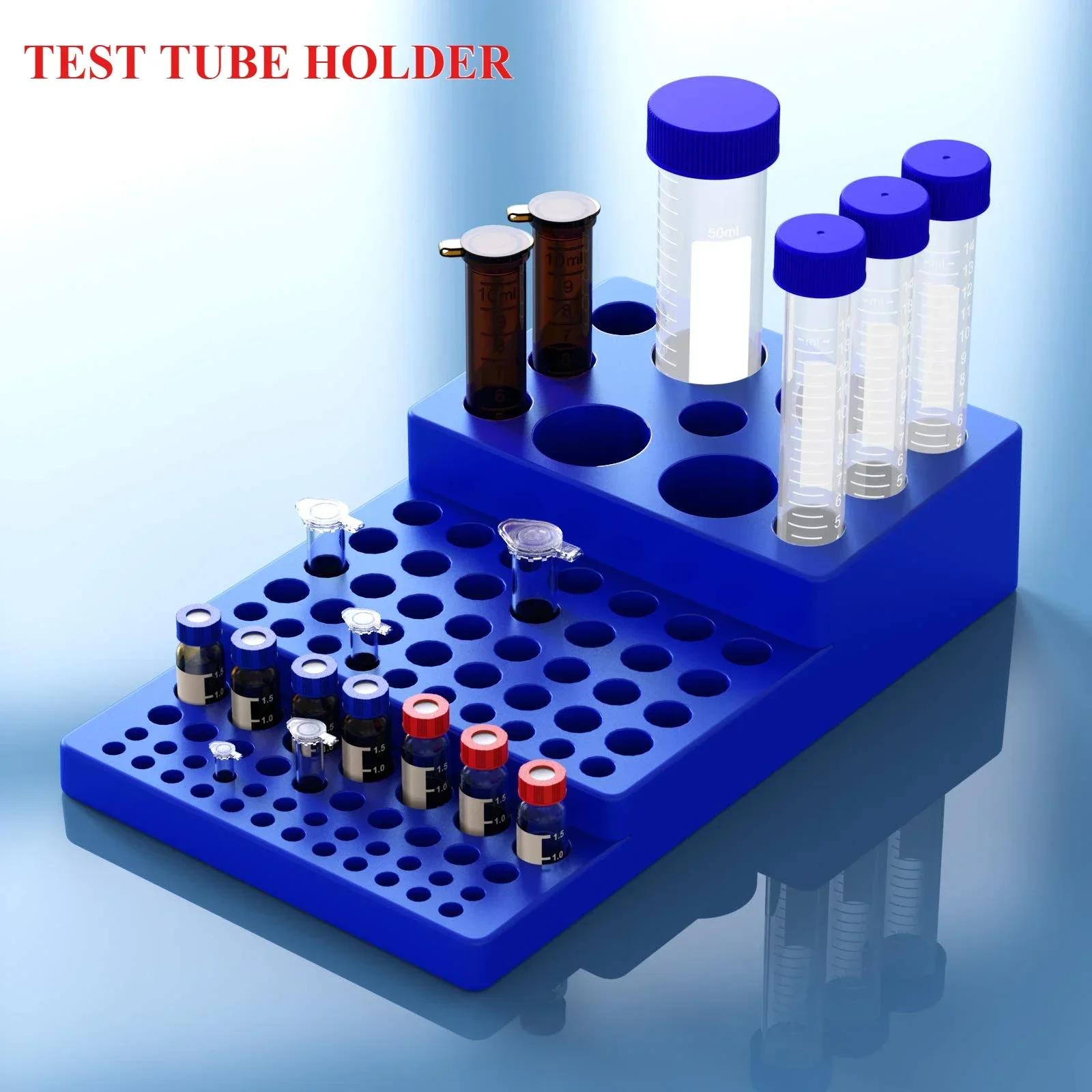 Biosharp Multifunctional Centrifuge Tube Rack 0.2ml-50ml Multi-layer Blood Collection Tube Cryovial Lab Dedicated (Pack of 1)