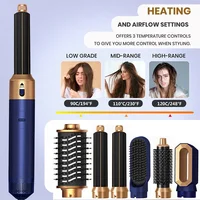 Sèche-cheveux 6 en 1, ensemble de peignes à air chaud en une étape, fer à friser professionnel, lisseur, outil de coiffure, sèche-cheveux 5