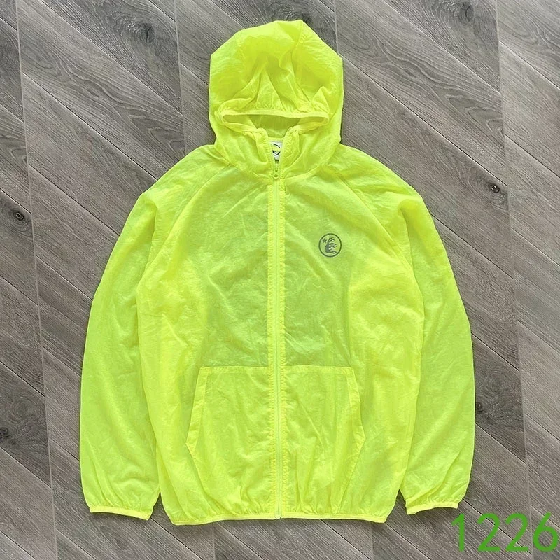 24ss HELLSTAR Oversized Jackets For Men Women 1:1 Logo Printed Quick Drying Clothes Hooded Sunscreen Jackets