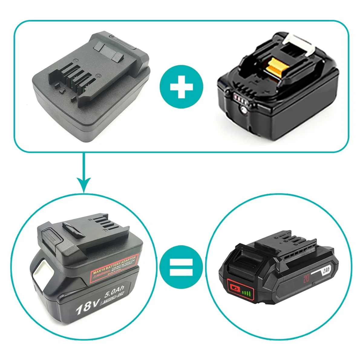 Battery Adapter for Makita 18V Battery Conversion for SKIL 20V Lithium Tool Converter Adapter