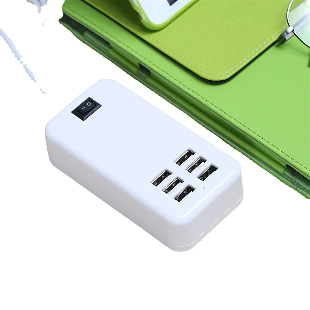 멀티 포트 USB 충전 스테이션 허브 어댑터, 스마트폰 태블릿 노트북용 USB 분배기, 6 in 1, 30W