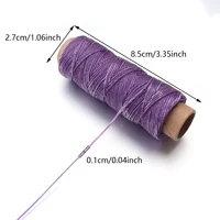 Polyester Flat Waxed Thread 150D 1mm – 50 Yards Leather Sewing Cord for Leathercraft, Bookbinding & Hand Stitching - Image 2